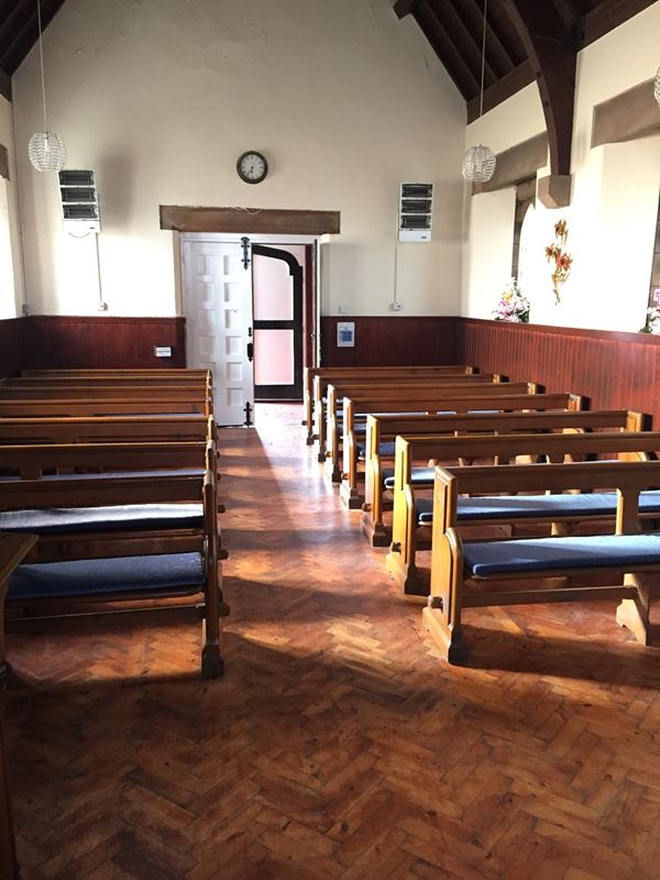 Torrisholme Cemetery Chapel interior